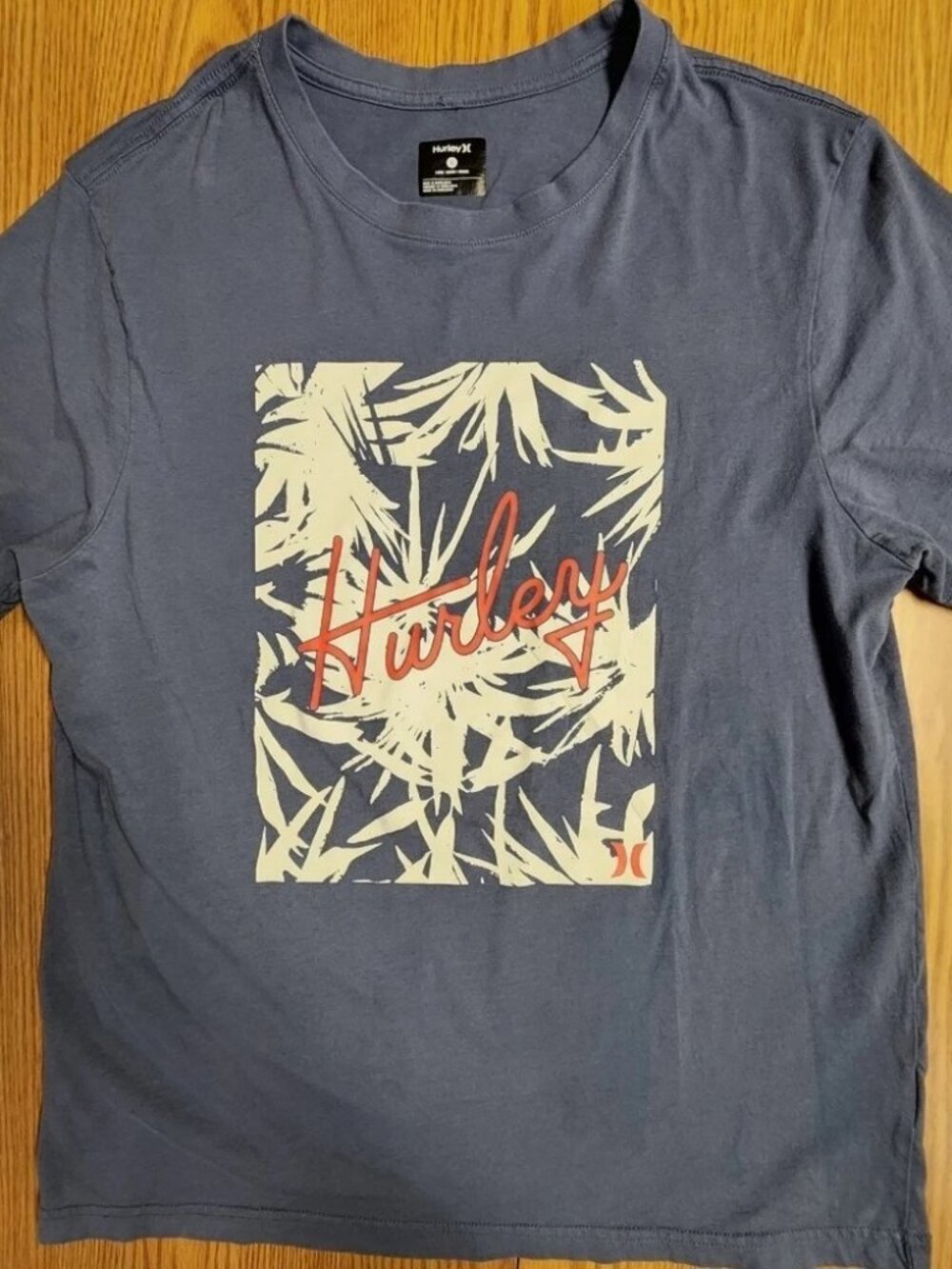HURLEY Men's Sz Large Palm Tree Box Graphic T-shirt